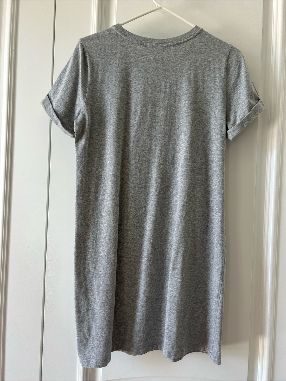 Michael Kors Gray Tee Dress with White MK Logo - Picture 4 of 4